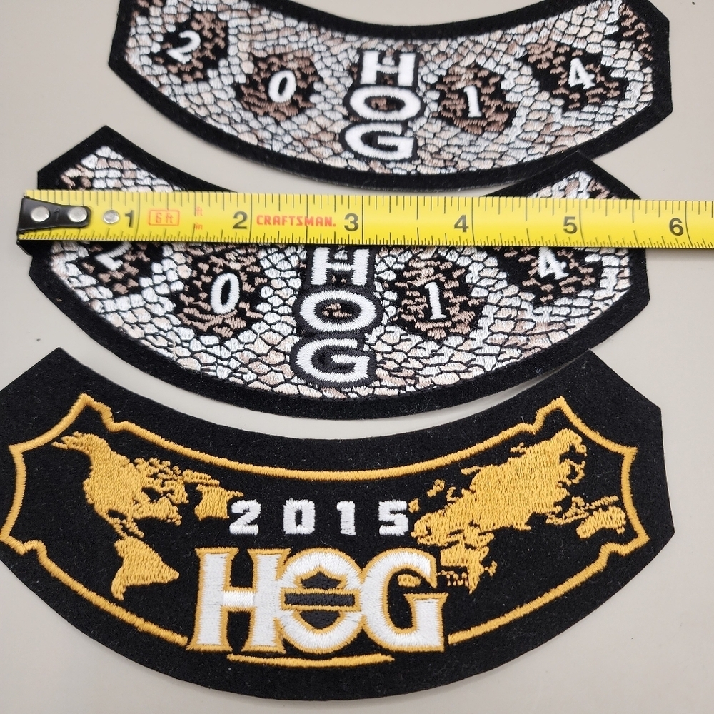 3 Harley Davidson Patches Owners Group HOG 2014 2015 - Picture 2 of 4